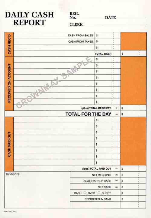 0757 daily cash report envelope crownmax com