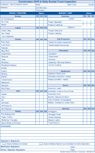 Equipment Checklist Forms Utility Archives Crownmaxcom - 